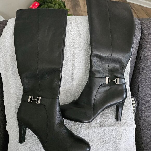 Alfani Perrii Women's Leather Tall Boots - Picture 1 of 5